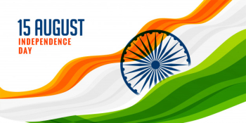 Indian independence day with wavy flag Free Vector Indian independence day with wavy flag Free Vector