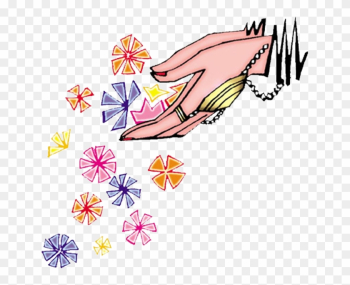 Indian Wedding Clipart Colour Png - Welcome Hands With Flowers