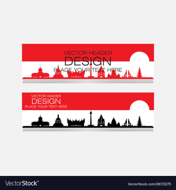 indonesian landmark design banner web