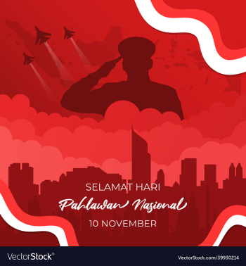 indonesian pahlawan nasional day background