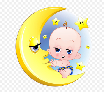 Infant Child Moon Cartoon - Moon Baby Infant Child Moon Cartoon - Moon Baby