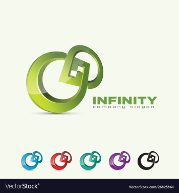 Infinity logo symbol vector image Infinity logo symbol vector image