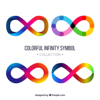 Infinity symbol collection with colors Infinity symbol collection with colors
