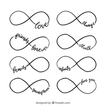 Infinity symbol collection with word Infinity symbol collection with word
