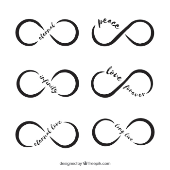 Infinity symbol collection with word Infinity symbol collection with word