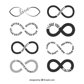 Infinity symbol with word collection Infinity symbol with word collection