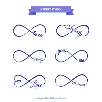 Infinity symbol with word collection Infinity symbol with word collection