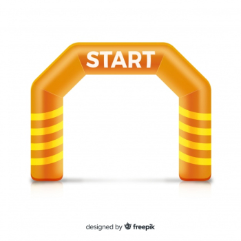 Inflatable start line arch with realistic design Inflatable start line arch with realistic design