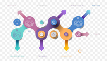 Infographic Chart Timeline - Color three-dimensional arrow Infographic Chart Timeline - Color three-dimensional arrow