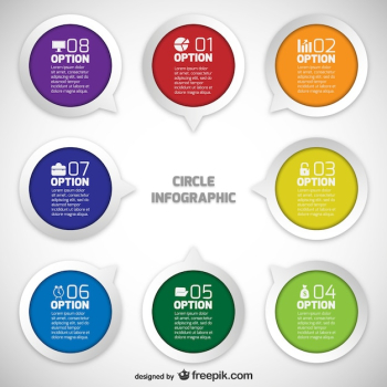 Infographic circle options Infographic circle options