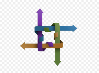 Infographic Illustration - Decorative color collapse arrow PPT 