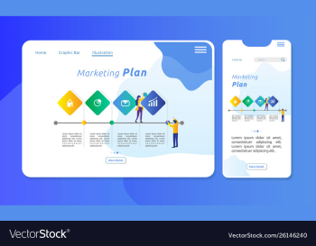 Infographic in 4 parts vector image Infographic in 4 parts vector image