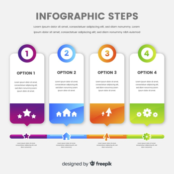 Infographic steps template Infographic steps template