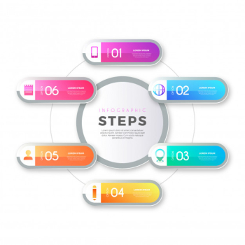 Infographic steps template Infographic steps template