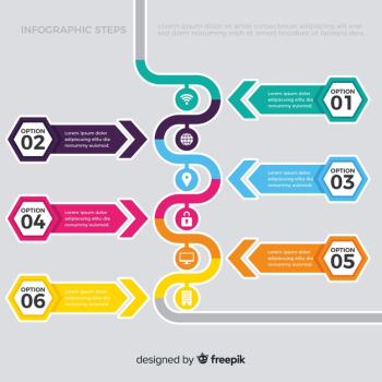 Infographic steps template Infographic steps template