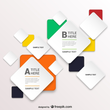 Infographic template with squares Infographic template with squares