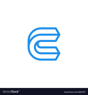 initial letter c shape inspiration with abstract