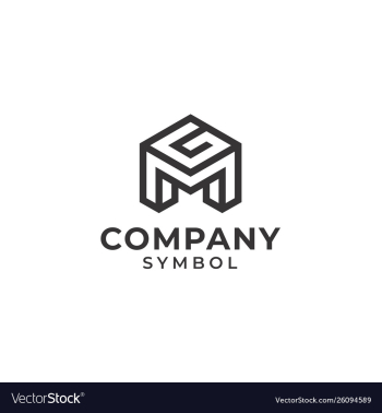 Initial monogram letter mg gm logo design vector image