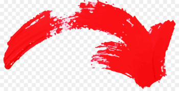 Ink brush Arrow Painting - Red painted arrow marks 