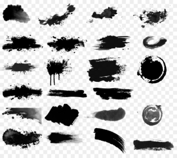 Ink brush Drawing Inker - Black ink watercolor brush 