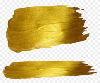 Ink Brush Illustration - Brush Stroke Gold Png