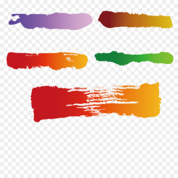 Ink brush Paintbrush - Color Oil Painting Brush Calligraphy Vector 