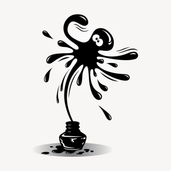 Ink pot clipart, stationery illustration | Free Vector - rawpixel