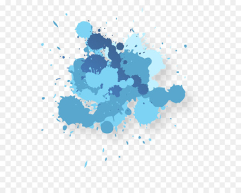 Ink wash painting Adobe Illustrator - Abstract blue water stains 