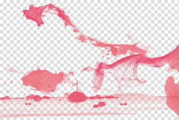 Ink wash painting Computer file, Red smoke transparent background PNG clipart