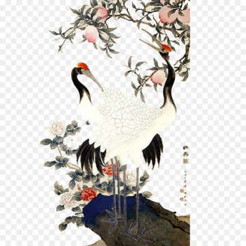 Ink wash painting Oil painting Chinese painting u8cc0u306eu795du3044 - Crane painting pictures 