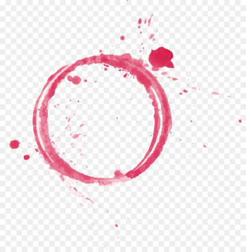 Ink Watercolor painting - Hand painted pink drop circle Ink Watercolor painting - Hand painted pink drop circle
