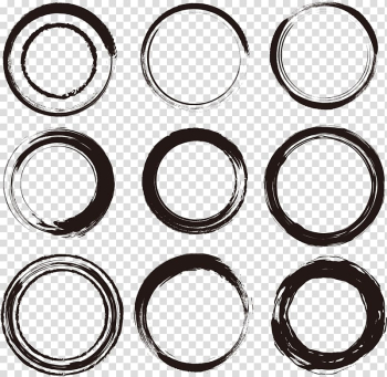 Inkstick Circle, Ink ring transparent background PNG clipart