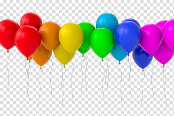 Inline assorted-color balloons, Gas balloon Party Birthday Flower bouquet, 1st birthday transparent background PNG clipart