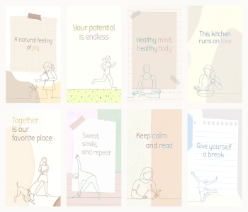 Inspirational quote wallpaper templates, positive | Free Vector Template - rawpixel