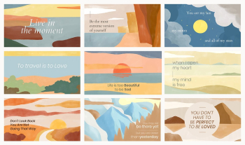 Inspirational quotes aesthetic desktop wallpaper | Free Vector Template - rawpixel