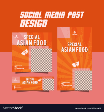 instagram food post or asian food menu flyer