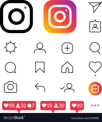 instagram icon set