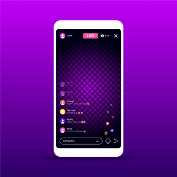 Instagram live stream interface Free Vector Instagram live stream interface Free Vector