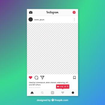 Instagram post template with notifications Instagram post template with notifications