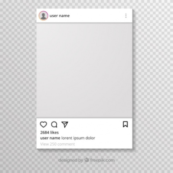 Instagram post with transparent background