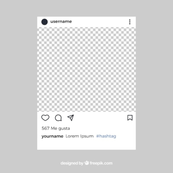 Instagram post with transparent background