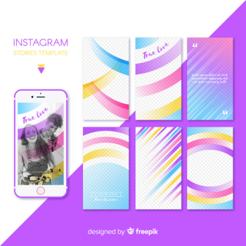 Instagram stories template set Instagram stories template set