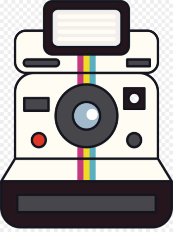 Instant camera Polaroid Corporation Clip art - White Polaroid camera 