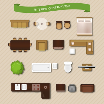 Interior Icons Top View Interior Icons Top View