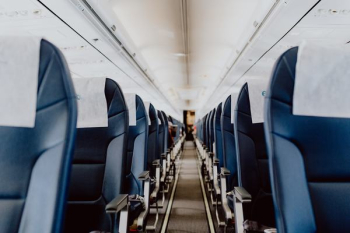 Interior of the passenger airplane Interior of the passenger airplane