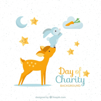 International day of charity with lovely animals