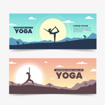 International day of yoga banner Free Vector International day of yoga banner Free Vector