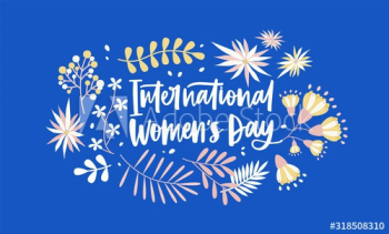 International Women s Day greeting card flat illustration International Women s Day greeting card flat illustration
