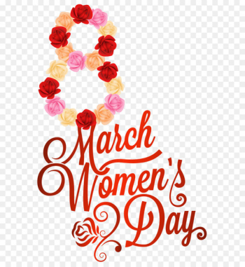 International Women's Day Valentine's Day Clip art - Red 8 March Womens Day PNG Clipart Image 