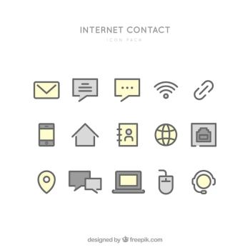 Internet contact icons Internet contact icons